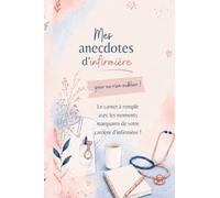 Mes anecdotes d'infirmière: Le livre à remplir avec les moments marquants, des anecdotes et des rencontres tout au long de votre vie de soignante !