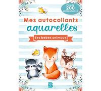 Mes autocollants aquarelles : Les bébés animaux - Collectif - Le Ballon Eds - broché - Document jeunesse