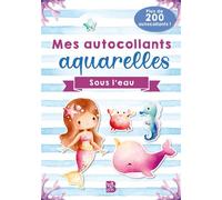 Mes autocollants aquarelles : Sous l'eau - Collectif - Le Ballon Eds - broché - Document jeunesse