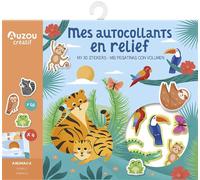 Auzou – Pochette d'artiste – Ma pochette d'artiste – autocollants en relief – animaux