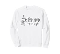 Mes Besoins sont Simples Coffee Dog Paw Books Cozy Lading Lading Lover Sweatshirt