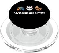 Mes Besoins sont Simples et Amusants : Un Dicton Amusant sur Les Cookies pour Les Joueurs PopSockets PopGrip pour MagSafe