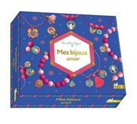 Mes Bijoux Amor - Coffret Avec Des Breloques Autocollantes, Des Perles Colorées, Des Perles Dorées, Un Pompon Fleur, Un Pompon Fluo, Des Anneaux, Des Fils Colorés, Une Chaîne