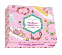 Mes Bijoux Et Accessoires Gourmands - Coffret Avec Un Fil Transparent, Un Mousqueton Rose, Des Fermoirs, Des Perles Fleurs, Des Perles Fruits, Des Perles Lettres, Des Décos De Lacets, Des...