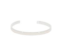 Mes-bijoux.fr Bracelet jonc Ouvert CORFOU Émail Blanc Finition argentée
