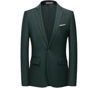 Mes Blazer Veste décontractée Slim Fit Blazer Oe Butto Blazer Combinaison légère Veste décontractée Sport Coat Formal Busiess Costume Blazers Weddig Dark Green XL