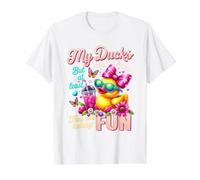 Mes Canards ne sont Peut-être Pas alignés, au Moins Ils s'amusent T-Shirt Graphique avec Valeur, Homme, Blanc, L