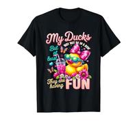 Mes Canards ne sont Peut-être Pas alignés, au Moins Ils s'amusent T-Shirt Graphique avec Valeur, Homme, Noir, XL