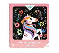 Mes Cartes À Gratter Licornes - Avec 4 Tableaux Et 1 Stylet En Bois