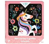 Mes Cartes À Gratter Licornes - Avec 4 Tableaux Et 1 Stylet En Bois