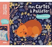 Mes cartes à pailleter nature enchantée : Avec 6 cartes, 6 couleurs de paillettes et un crayon en bois