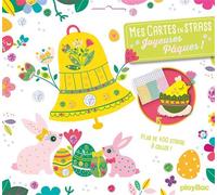 Mes cartes en strass - Joyeuses Pâques nouvelle édition - Plus de 400 strass à coller ! - Magali Fournier - Play Bac Eds - Jeux livres objets