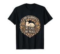 Mes Chats du Jardin Veranda Paisible Cadeau Citation Nature T-Shirt