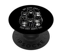 Mes Chats et Moi parlons de toi ! Amoureux et propriétaire de Chats PopSockets PopGrip Adhésif