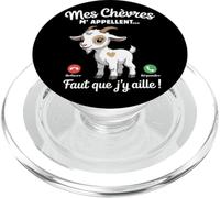 Mes Chèvres m’Appellent Humour Chèvre Drôle Cadeau PopSockets PopGrip pour MagSafe