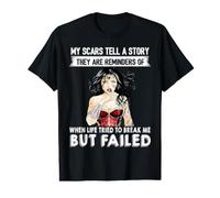 Mes Cicatrices racontent Une Histoire, ce sont des Souvenirs de Temps T-Shirt Graphique avec Valeur