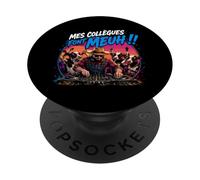 Mes collègues Font meuh Humour éleveur de Vaches drôle PopSockets PopGrip Adhésif