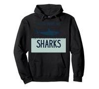 Mes collègues sont des Requins Humour de Bureau drôle Sweat à Capuche, Unisexe pour Adultes, Noir, L