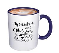 Mes Collègues Sont Des Vaches Tasse Drôle Tasses Céramique Tasse À Café Pour Lait Chocolat Chaud Petit Déjeuner 330Ml