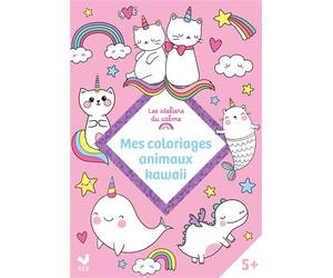 Mes coloriages animaux kawaii - Amandine Notaert - Deux Coqs D'or - broché - Document jeunesse