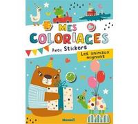 Mes coloriages avec stickers - Les animaux mignons Collectif (Illustration), Collectif (Auteur)