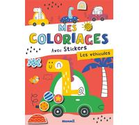 Mes coloriages avec stickers - Les véhicules - Collectif - Hemma - broché - Document jeunesse
