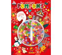 Mes coloriages pompons (Noël) - Collectif - Hemma - broché - Document jeunesse