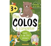 Mes colos à compléter - Animaux de la forêt - Bloc avec plus de 350 stickers et 30 coloriages - Dès 3 ans