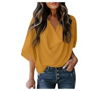 Mes Commandes, Blouse Femme Chic Et Élégant Col V Tee Shirt Ete Haut Femme Chic Et Elegant Coton Top Manches Courtes Fleurie Marque Vetement Sport Femme S