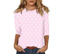 Mes Commandes en Cours De Livraison HUIFUAO Tee Shirt Femme Manche 3/4 Grande Taille Rayé Haut été Chemise et Blouses Chic et élégant Tops (A08-Pink, S) Womens Black and White Striped Shirt