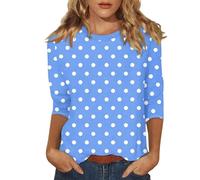 Mes Commandes HUIFUAO Tee Shirt Femme Manche 3/4 Coton Grande Taille Rayé Haut été Chemise et Blouses Chic et élégant Tops Basique Tunique (A08-Sky Blue, XXXL) Black Top Women