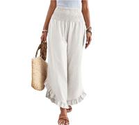 Mes Commandes Passées Detente Golf Resserré Cheville Bouffant Bas Pantalon Randonnée Femme Décontracté Leggings Femme Sport Toile Yoga Thai Chino Nouer Senior Lin Coton Blanc S