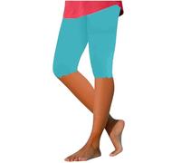 Mes Commandes Passées Legging Court Femme Push Up Short Femme Corsaire Pantacourt Short pour Sport Femme Vetement Femme Ete Legging Court Pas Cher Vélo Leggings Femme Cyan XXL