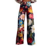 Mes Commandes Passées, Pantalon Été Femme Leger Fluide avec Poches Jeans Baggy Décontracté Confortable Cargo Training Tenues De Sport Chic Pantalon Femme Été Mode Tenue M