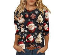 Mes Commandes, Pull Moche De Noel Femme Chaud Polaire Sweat Chic Grande Taille T Shirt Pas Cher Marque Sweat-Shirt Ugly Christmas Sweater Pull De Noël Vetement XXL