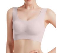Mes Commandes Soutien Gorge sans Armature 5XL Dos Nu Mariage Dos-Nu Brassiere Femme Grossesse Baleine d'allaitement Grande Taille Lot Bralette Longue Sport Debardeur Polyester Orange avec Mousse