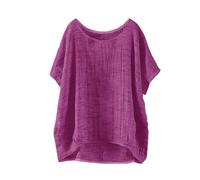 Mes Commandes Tunique De Noel Femme Grande Taille Tee Shirt Soeur T Manches Longues 3/4 Mauve Chemise en Lin Ete Vêtements pour Les Fêtes 56 Dentelle Noire Top Chic