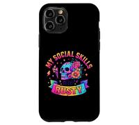 Mes compétences sociales sont Rusty Skull Rainbow Coque pour iPhone 11 Pro