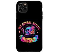 Mes compétences sociales sont Rusty Skull Rainbow Coque pour iPhone 11 Pro Max