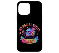 Mes compétences sociales sont Rusty Skull Rainbow Coque pour iPhone 13 Pro Max