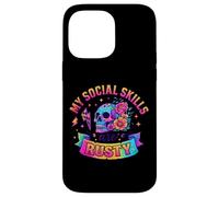 Mes compétences sociales sont Rusty Skull Rainbow Coque pour iPhone 14 Pro Max