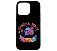 Mes compétences sociales sont Rusty Skull Rainbow Coque pour iPhone 15 Pro Max