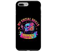 Mes compétences sociales sont Rusty Skull Rainbow Coque pour iPhone 7 Plus/8 Plus