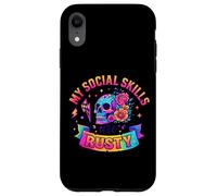 Mes compétences sociales sont Rusty Skull Rainbow Coque pour iPhone XR
