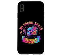 Mes compétences sociales sont Rusty Skull Rainbow Coque pour iPhone XS Max