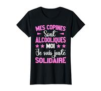 Mes Copines Sont Alcooliques Cadeau Alcool Humour Noël T-Shirt