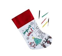 MES COURSES EN VRAC Chaussette de Noël à colorier avec feutres - activité créative & déco festive