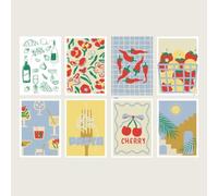 MES COURSES EN VRAC Peinture à numéro : set de 8 cartes à peindre Dolce Vita