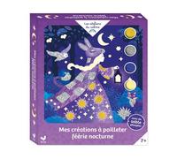 Mes création à pailleter Féerie nocturne - coffret avec accessoires - Anja C. Klauss - Deux Coqs D'or - Coffret - Jeux livres objets