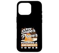 Mes crêpes super puissantes construisent une tour de petit-déjeuner Coque pour iPhone 16 Pro